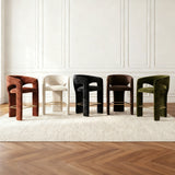 Khloe 24.5" Modern Gold Chenille Counter Stool with Arms (Set of 2)