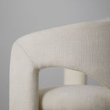 Khloe 24.5" Modern Gold Chenille Counter Stool with Arms (Set of 4)