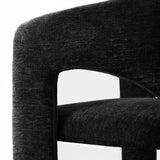 Khloe 24.5" Modern Gold Chenille Counter Stool with Arms (Set of 2)