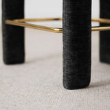 Khloe 24.5" Modern Gold Chenille Counter Stool with Arms (Set of 4)