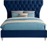 Kira Elegant Acrylic Bed with Deep Button Tufting for a Luxurious and Modern Bedroom Upgrade