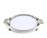 Acorn & Oak Leaf Oval Glass Tray