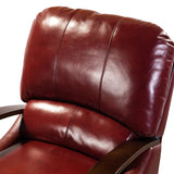 Melisa Genuine Leather Manual Recliner