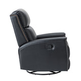 Aniceta 30.31" Wide Genuine Leather Swivel Rocker Glider Recliner