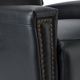 Aniceta 30.31" Wide Genuine Leather Swivel Rocker Glider Recliner