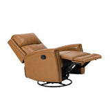 Aniceta 30.31" Wide Genuine Leather Swivel Rocker Glider Recliner