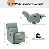 Aniceta 30.31" Wide Genuine Leather Swivel Rocker Glider Recliner