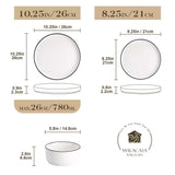 Leah 18 Piece Dinnerware Set for 6