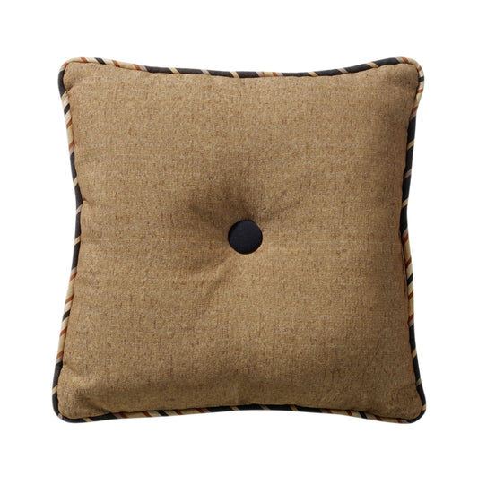 Ashbury Black & Tan Tufted Throw Pillow