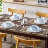 Luna Marble Pink 24 Piece Dinnerware Set for 8