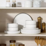 Luna Marble Blue 24 Piece Dinnerware Set for 8