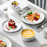 Luna Marble Blue 12 Piece Dinnerware Set