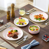 Luna Marble Blue 24 Piece Dinnerware Set for 8