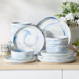 Luna Marble Grey 18 Piece Dinnerware Set