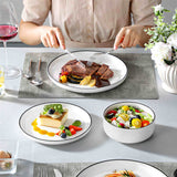 Luna Marble Blue 18 Piece Dinnerware Set