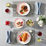 Luna Marble Pink 18 Piece Dinnerware Set