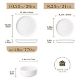 Luna Marble Pink 12 Piece Dinnerware Set