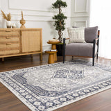 Cabacungan Cream & Gray Washable Area Rug - Clearance