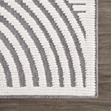 Deron Gray Rainbow Washable Rug