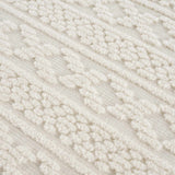 Fadey White 3D Washable Rug