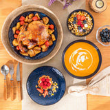 Lydia 16 Piece Starry Blue Dinnerware Set