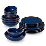 Lydia 16 Piece Starry Blue Dinnerware Set