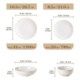 Lydia 16 Piece Antique White Dinnerware Set