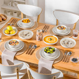 Lydia 32 Piece Antique White Dinnerware Set