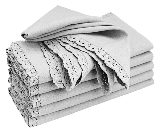 Gray Lace Napkins