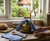 Blue Dish Towels - Ladder Stripe