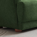 Larisa Green Mid Century Modern Linen Sofa