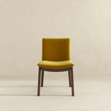 Laura Gold Velvet Solid Wood Dining Chair (Set Of 2)