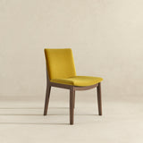 Laura Gold Velvet Solid Wood Dining Chair (Set Of 2)
