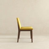 Laura Gold Velvet Solid Wood Dining Chair (Set Of 2)