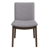 Laura Light Grey Linen Solid Wood Dining Chair (Set Of 2)