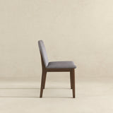 Laura Light Grey Linen Solid Wood Dining Chair (Set Of 2)