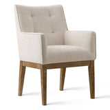 Lawrence Modern Upholstered Dining Chairs with Arms (Set of 2)