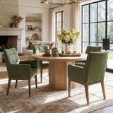 Lawrence Modern Upholstered Dining Chairs with Arms (Set of 2)