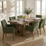 Lawrence Modern Upholstered Dining Chairs with Arms (Set of 4)