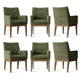 Lawrence Modern Upholstered Dining Chairs with Arms (Set of 2)