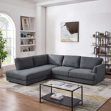 Glander Grey Sectional Sofa Left Facing