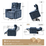 Lift Assist Power Recliner Geri Chair with Intense Massage And Heat