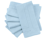 Light Blue Napkins - Double Hemstitch