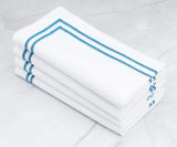 Light Blue Double Line Embroidery Napkins