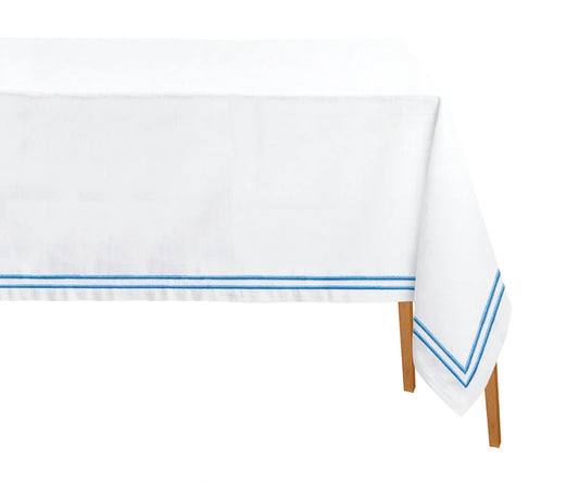 Embroidered Tablecloth – Light Blue