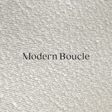 Lily 18'' Beige Boucle Upholstered Waterfall Ottoman (1-Piece)