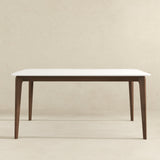 Lindsey Solid Wood White Top Dining Table
