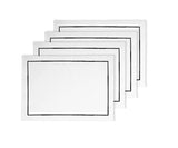 Black and White Placemats - Embroidered Edges