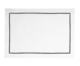 Black and White Placemats - Embroidered Edges