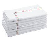 Harmonie Napkin in Gold Red Silver